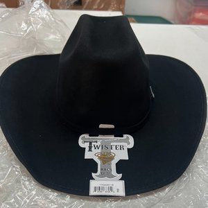 Twister Black Cowboy Hat Size M NWT